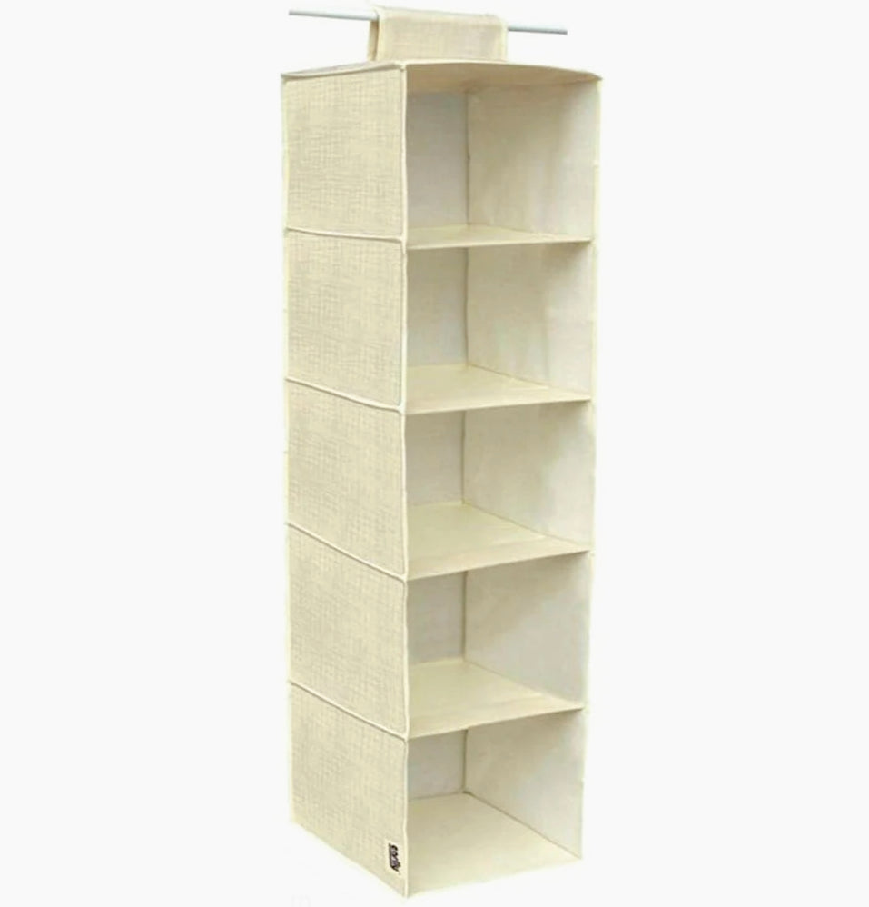 Organizer armadio 5 ripiani – tessuto pieghevole contenitore - ambraled