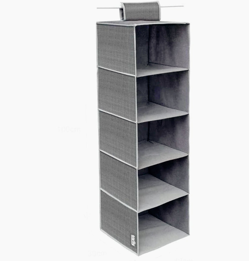 Organizer armadio 5 ripiani – tessuto pieghevole contenitore - ambraled