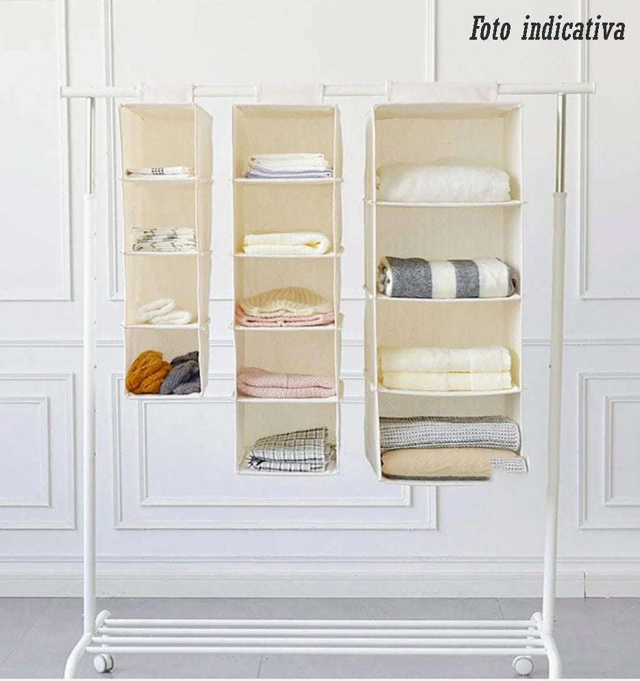 Organizer armadio 5 ripiani – tessuto pieghevole contenitore - ambraled