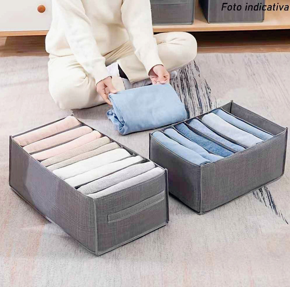 Scatola box pieghevole 12 scomparti 44x20x30 cm contenitore per armadi - ambraled