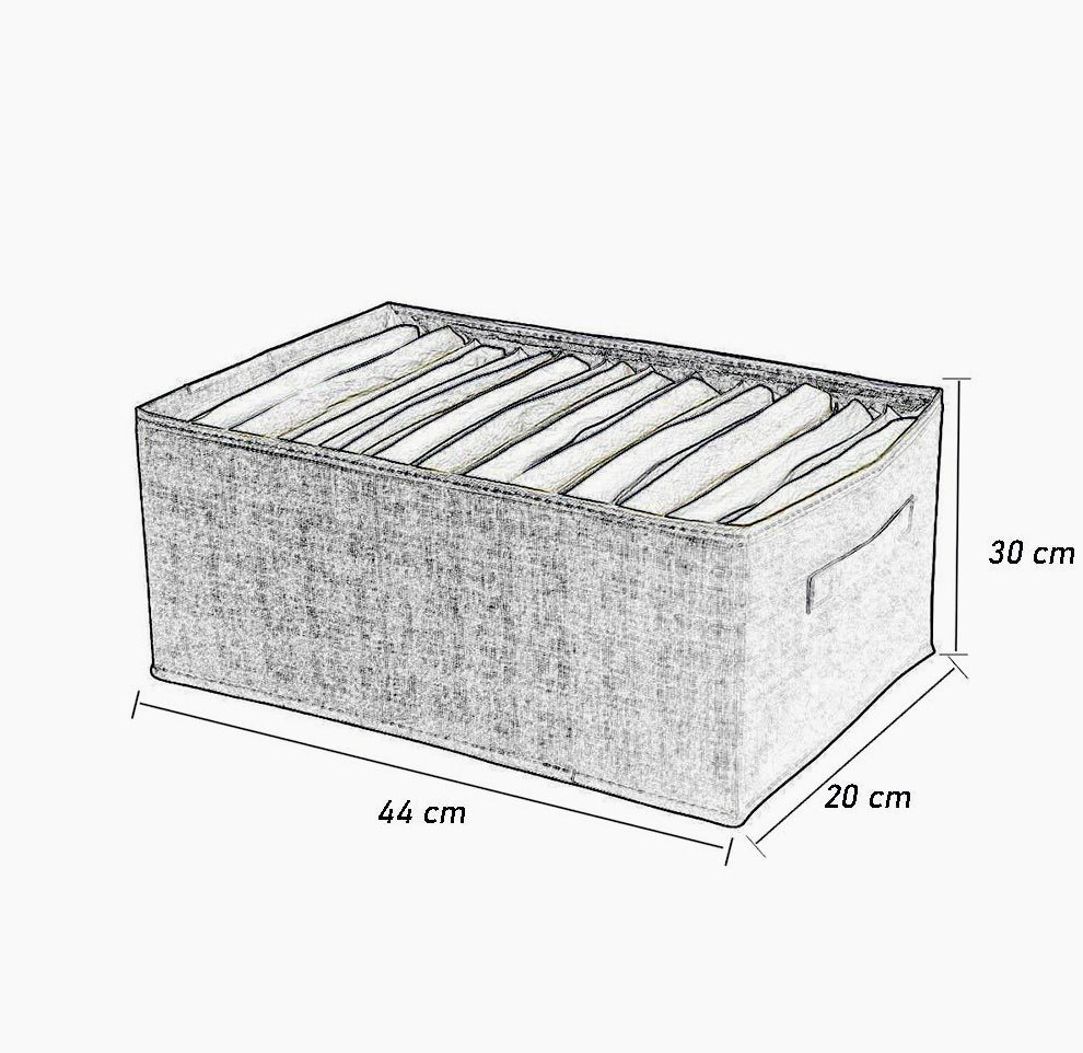 Scatola box pieghevole 12 scomparti 44x20x30 cm contenitore per armadi - ambraled