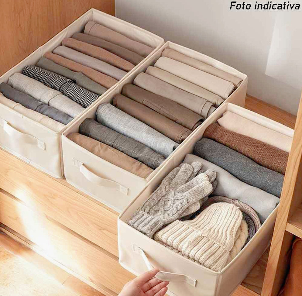Scatola box pieghevole 12 scomparti 44x20x30 cm contenitore per armadi - ambraled