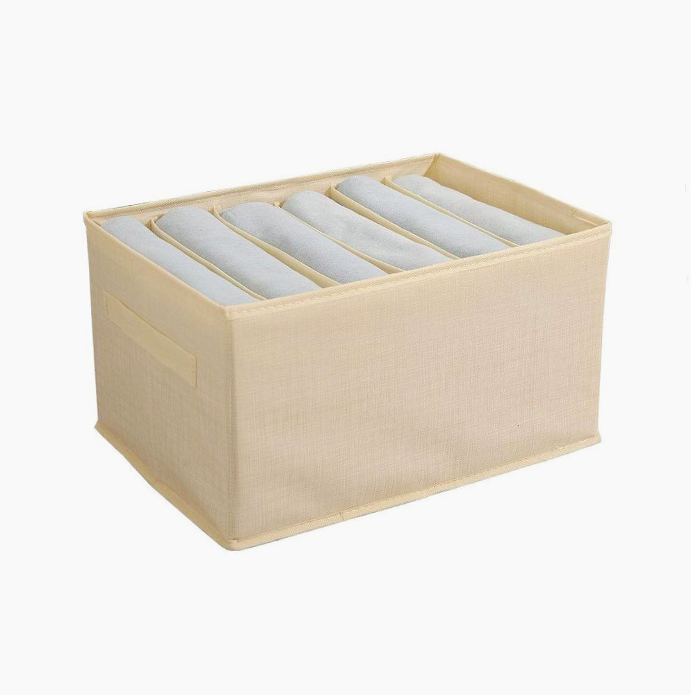 Scatola box pieghevole 6 scomparti 36x20x25 cm contenitore per armadi - ambraled