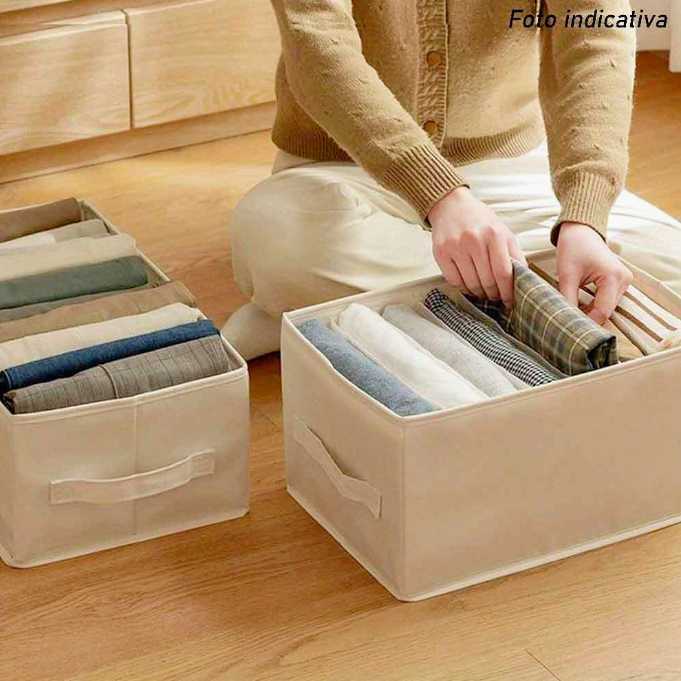 Scatola box pieghevole 6 scomparti 36x20x25 cm contenitore per armadi - ambraled