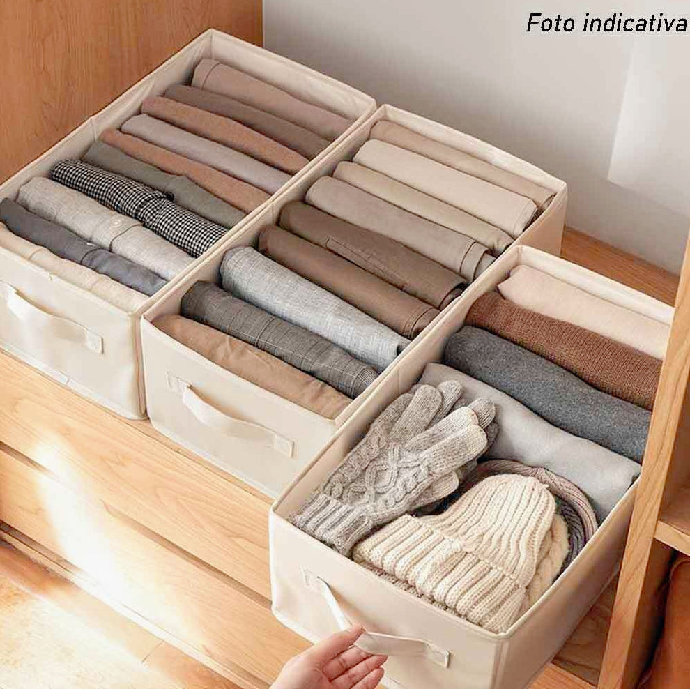 Scatola box pieghevole 6 scomparti 36x20x25 cm contenitore per armadi - ambraled