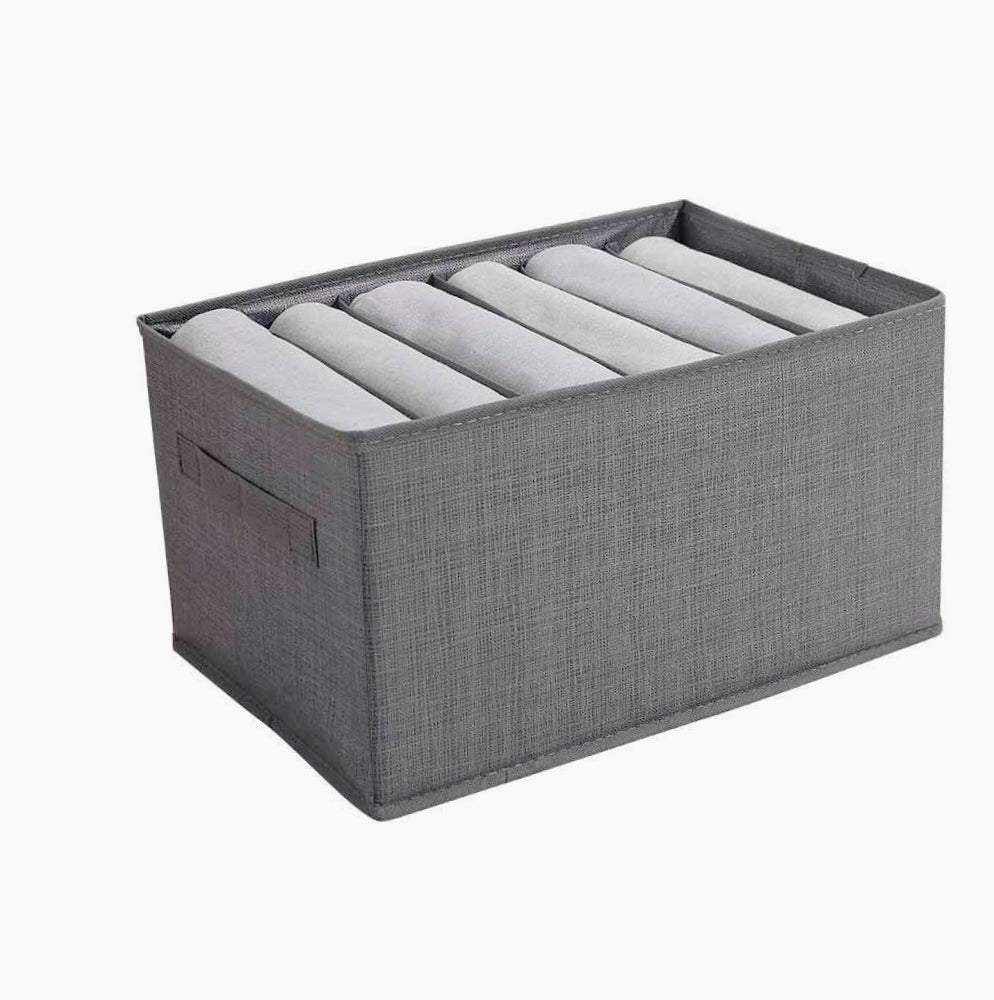 Scatola box pieghevole 6 scomparti 36x20x25 cm contenitore per armadi - ambraled