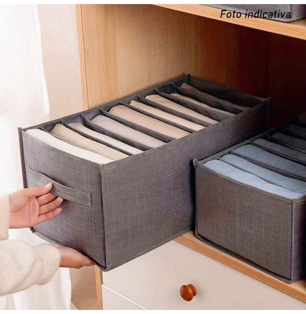 Scatola box pieghevole 6 scomparti 44x20x30 cm contenitore per armadi - ambraled