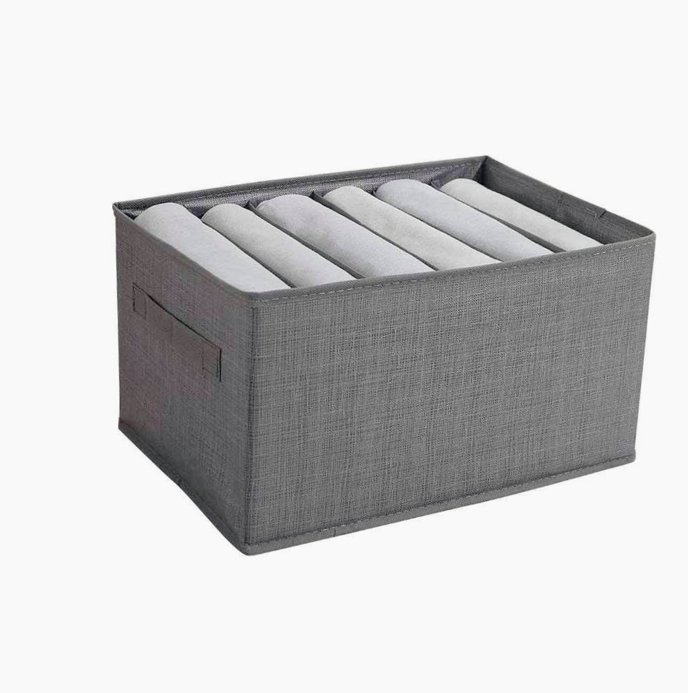 Scatola box pieghevole 6 scomparti 44x20x30 cm contenitore per armadi - ambraled
