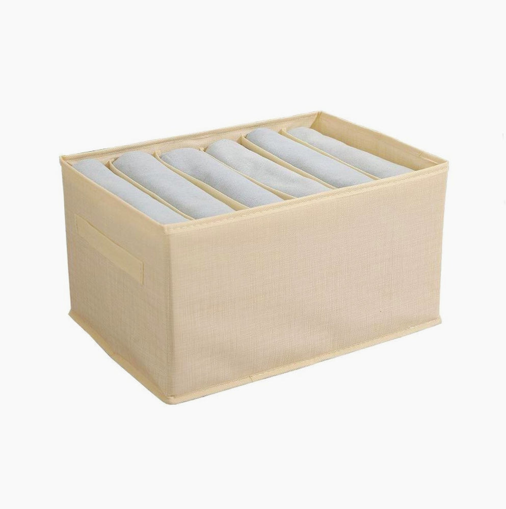 Scatola box pieghevole 6 scomparti 44x20x30 cm contenitore per armadi - ambraled