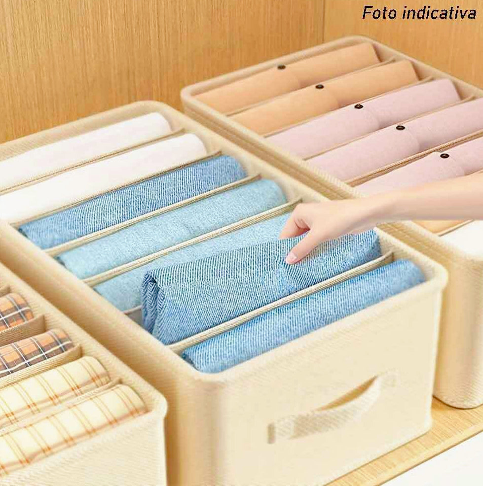 Scatola box pieghevole 6 scomparti 44x20x30 cm contenitore per armadi - ambraled