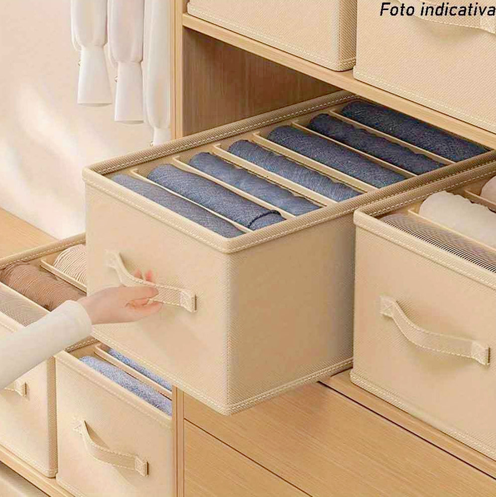 Scatola box pieghevole 6 scomparti 44x20x30 cm contenitore per armadi - ambraled