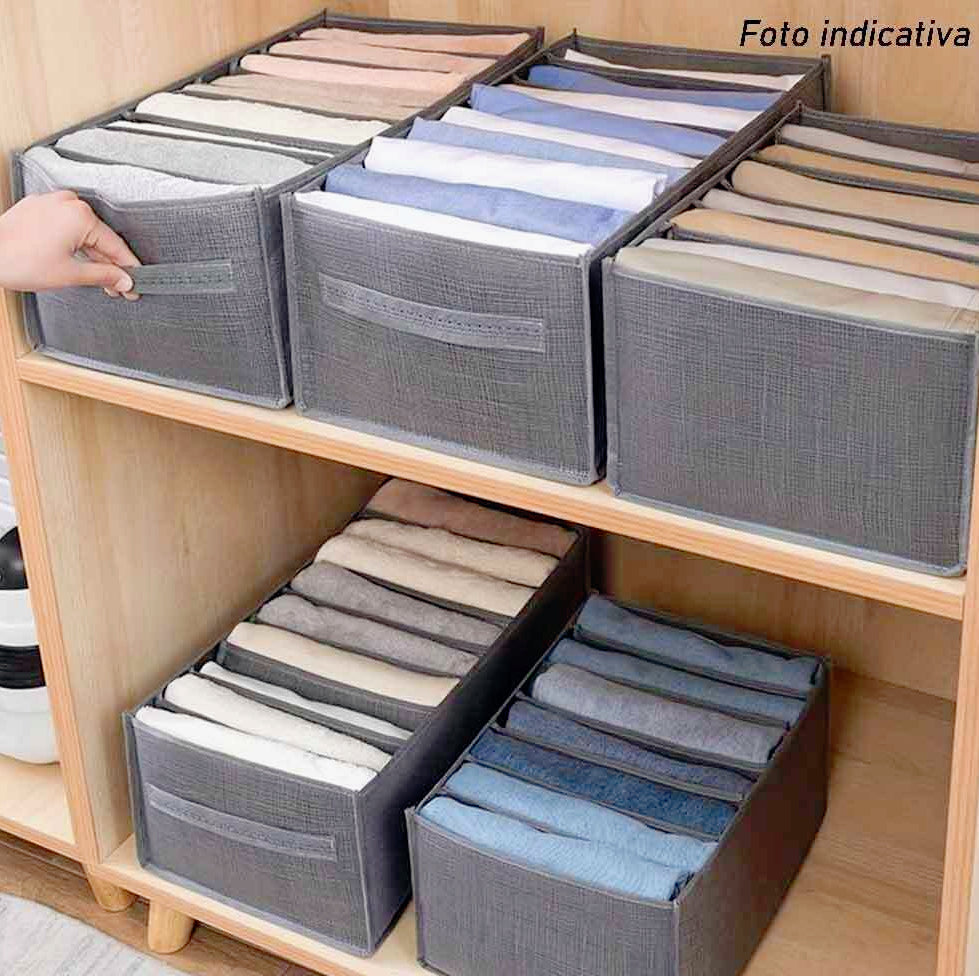 Scatola box pieghevole 6 scomparti 44x20x30 cm contenitore per armadi - ambraled