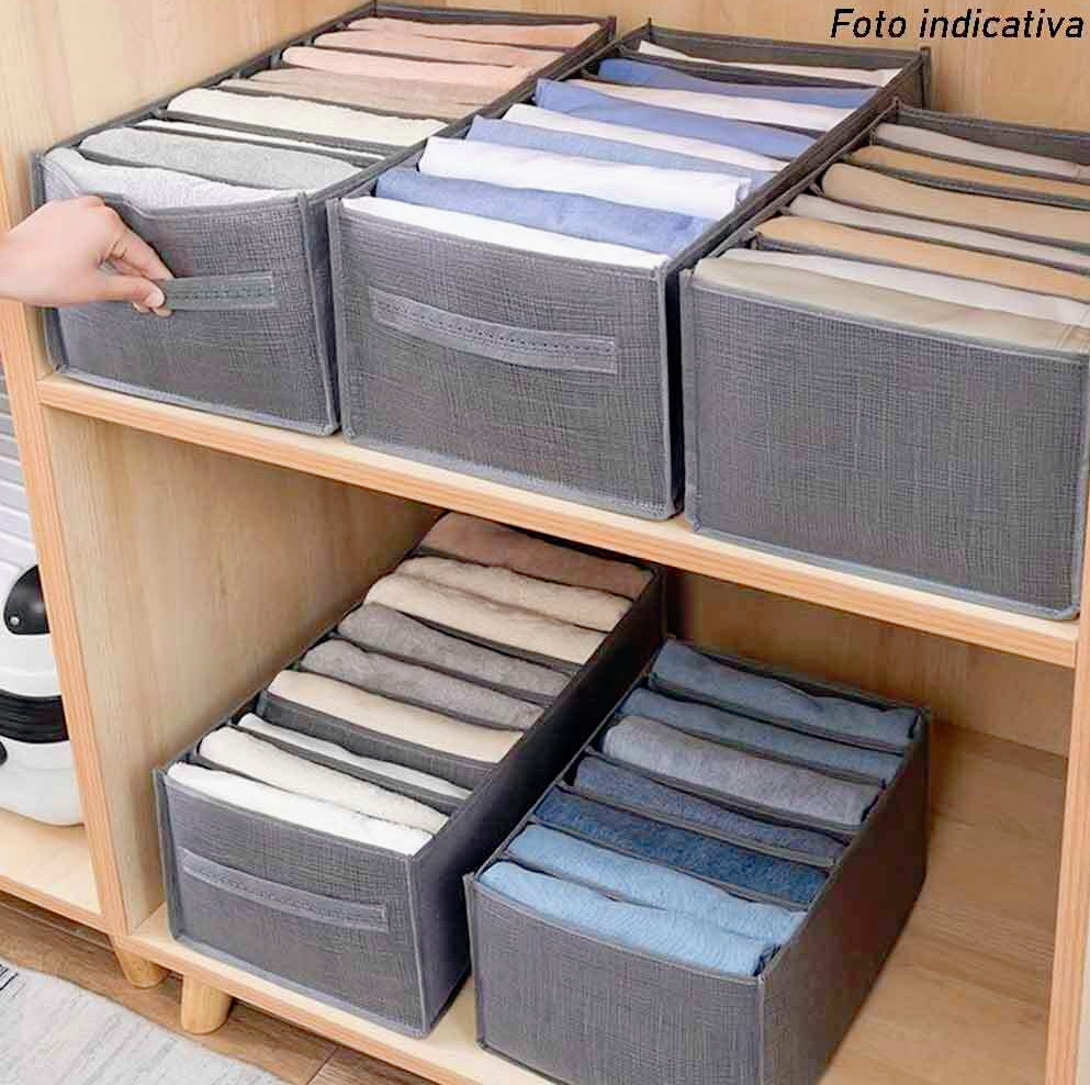 Scatola box pieghevole 9 scomparti 36x20x25 cm contenitore per armadi - ambraled
