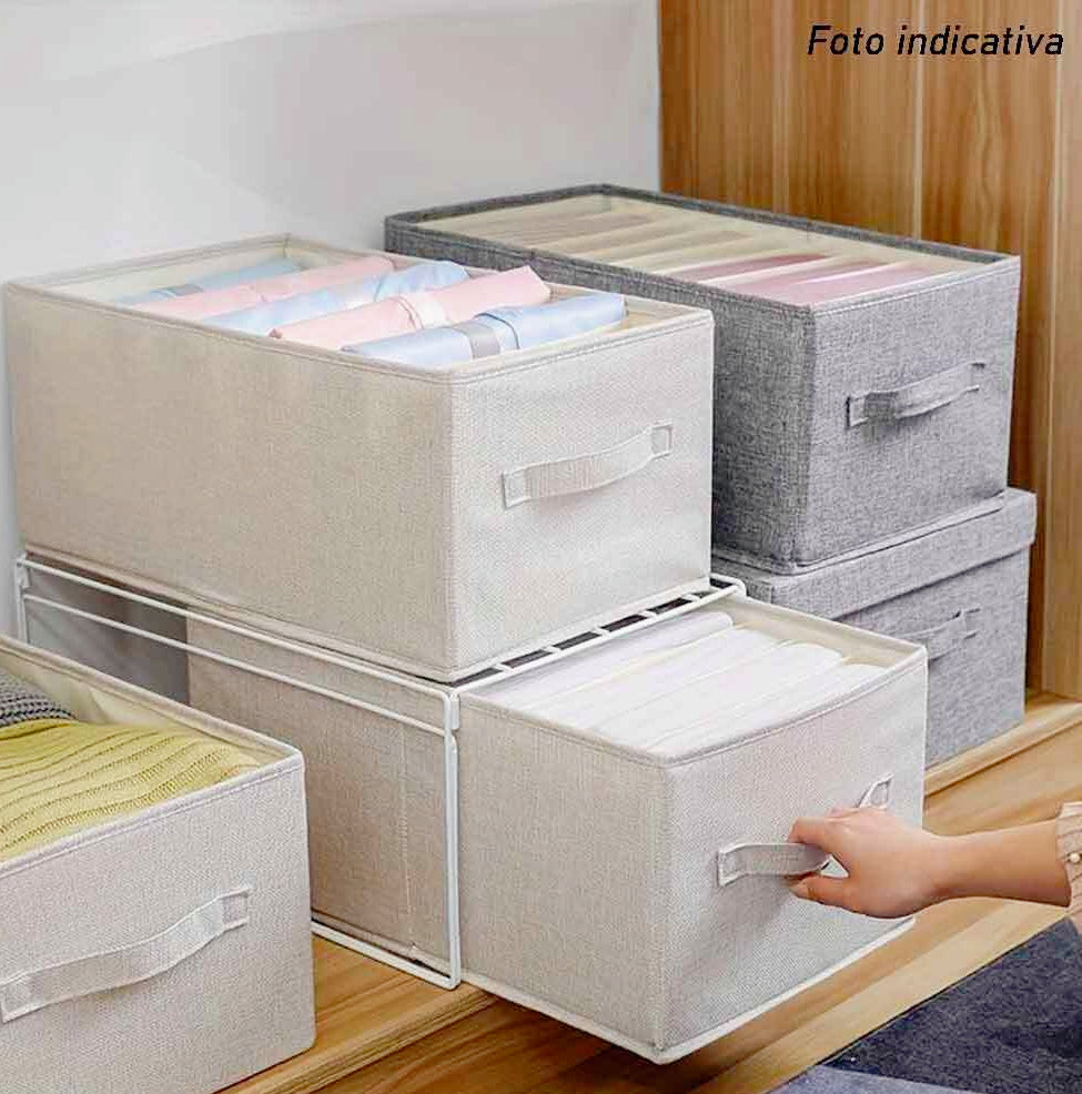 Scatola box pieghevole 9 scomparti 36x20x25 cm contenitore per armadi - ambraled