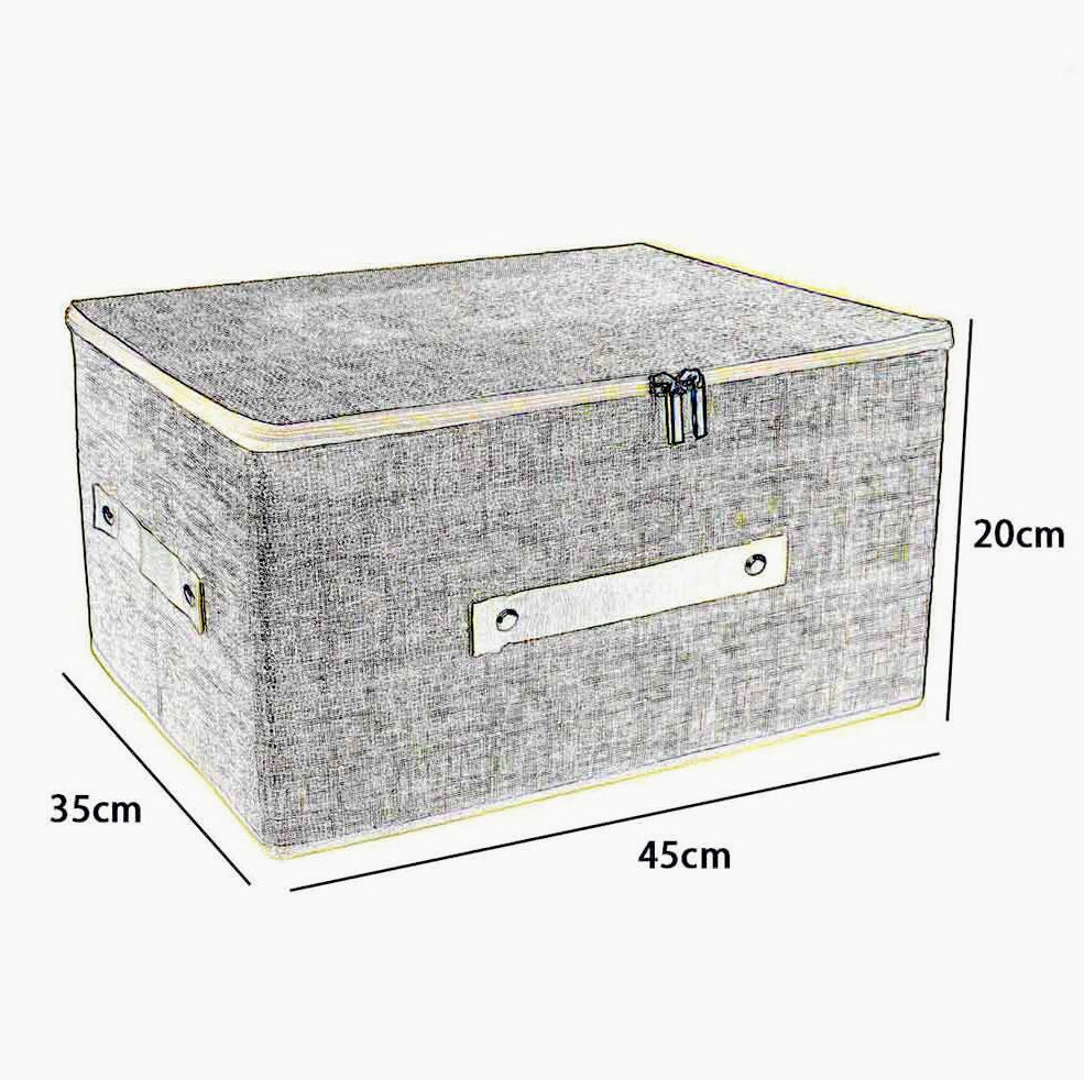 Scatola box porta abiti 35x45x20 cm con cerniera - ambraled