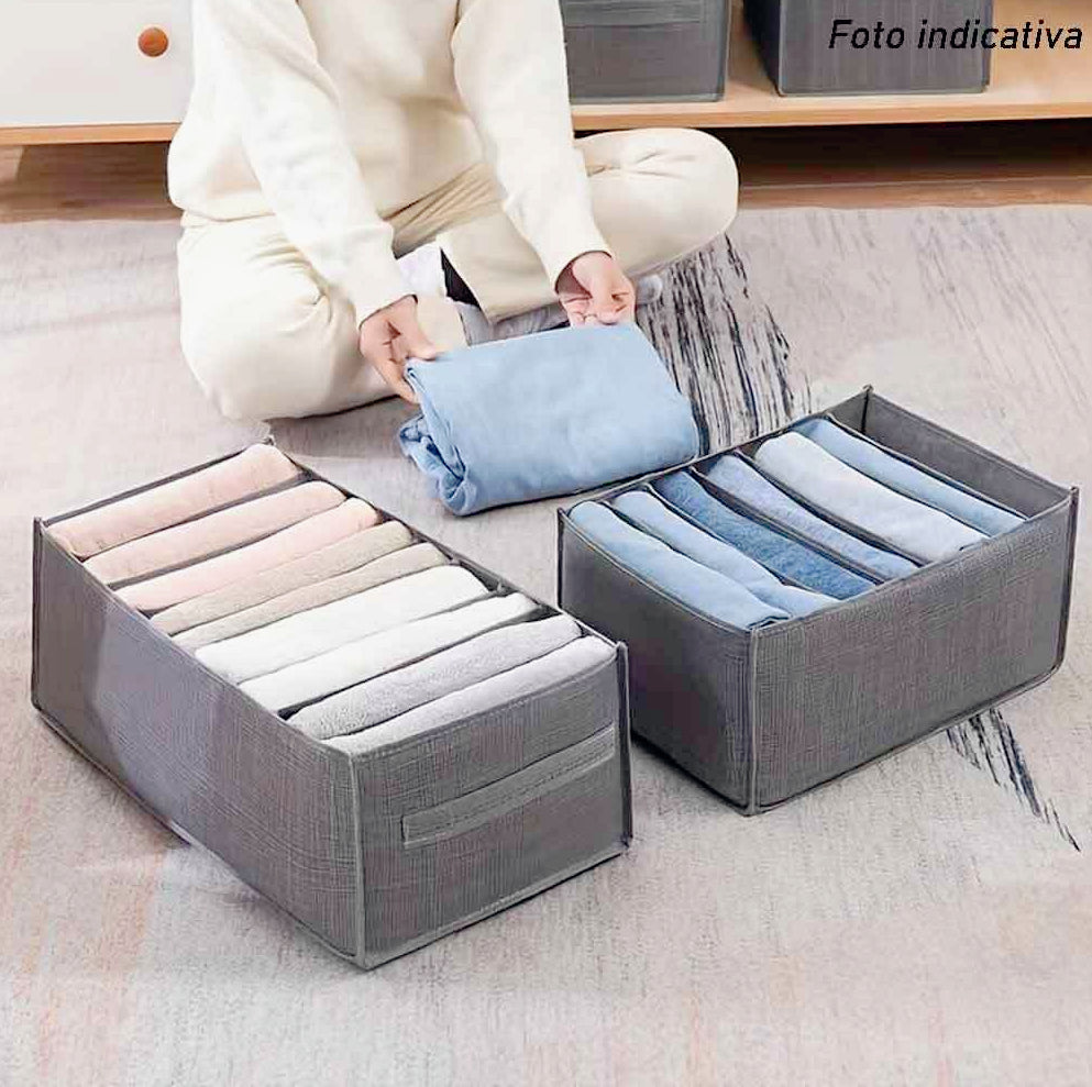 Scatola box pieghevole 9 scomparti 44x20x30 cm contenitore per armadi - ambraled