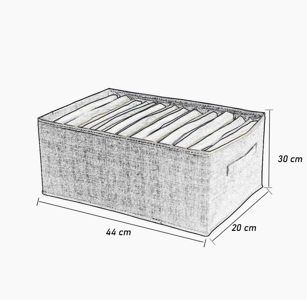 Scatola box pieghevole 9 scomparti 44x20x30 cm contenitore per armadi - ambraled