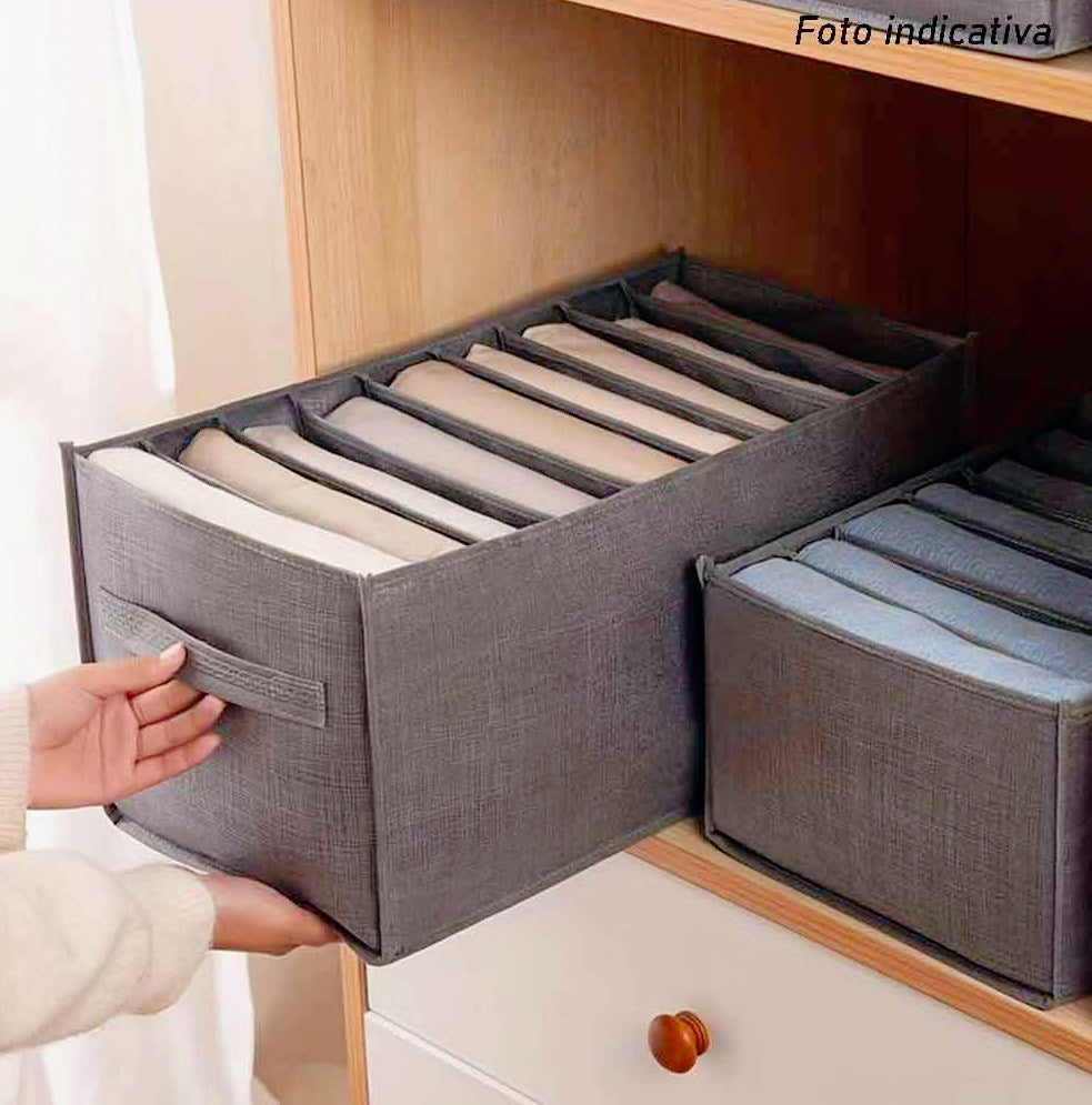 Scatola box pieghevole 9 scomparti 44x20x30 cm contenitore per armadi - ambraled