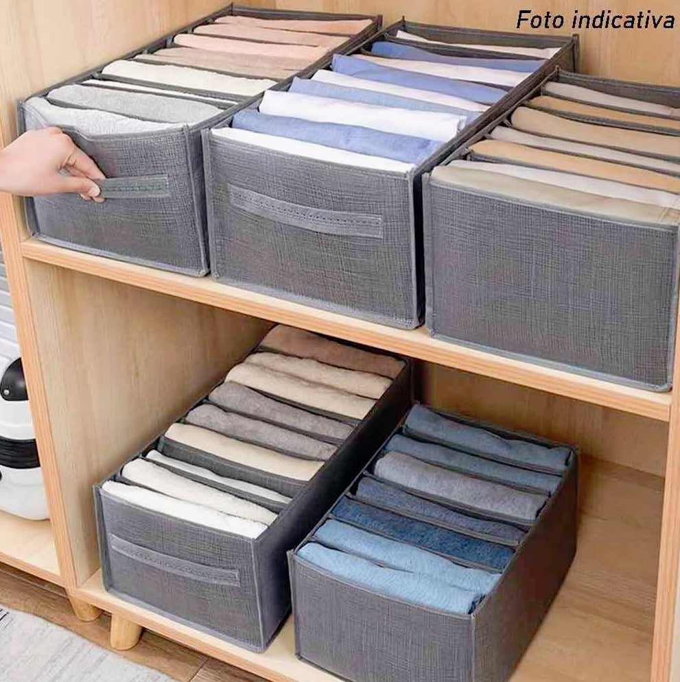 Scatola box pieghevole 9 scomparti 44x20x30 cm contenitore per armadi - ambraled