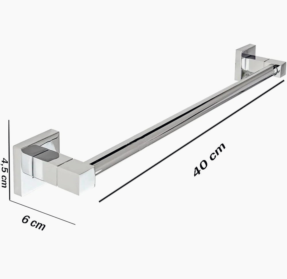 Porta asciugamani in acciaio per parete, fissaggio a incastro o viti (40×60 cm) - ambraled