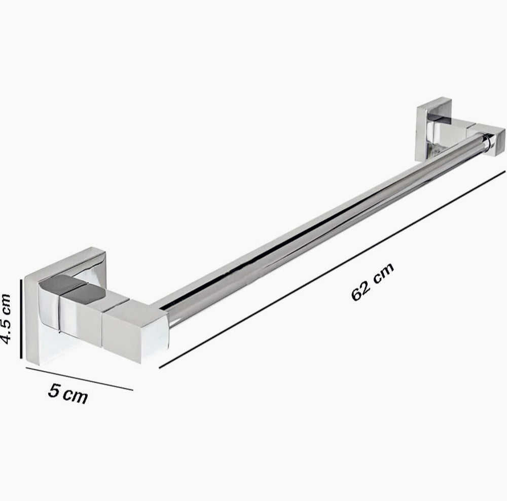Porta asciugamani in acciaio per parete, fissaggio a incastro o viti (40×60 cm) - ambraled