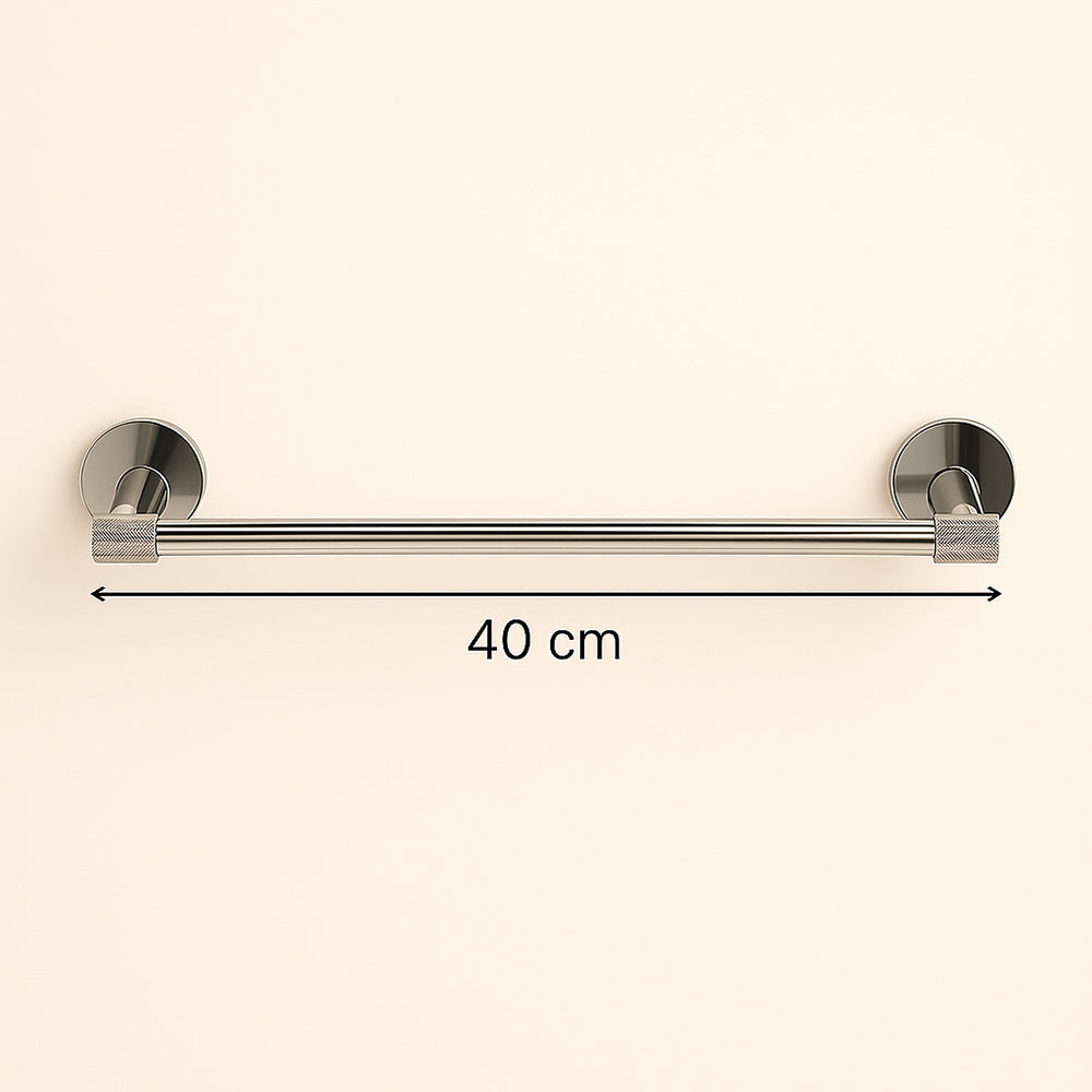 Porta asciugamani in acciaio satinato modello Aria, lunghezza 40 o 60 cm - ambraled