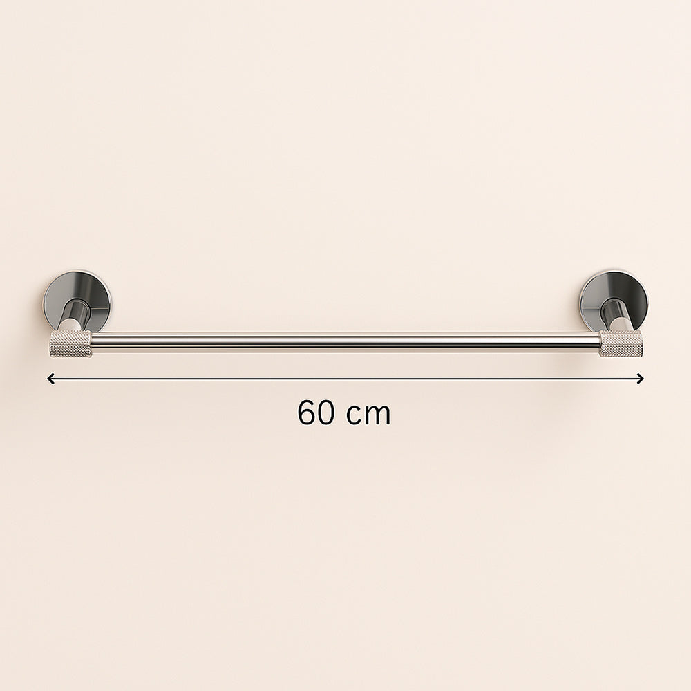 Porta asciugamani in acciaio satinato modello Aria, lunghezza 40 o 60 cm - ambraled