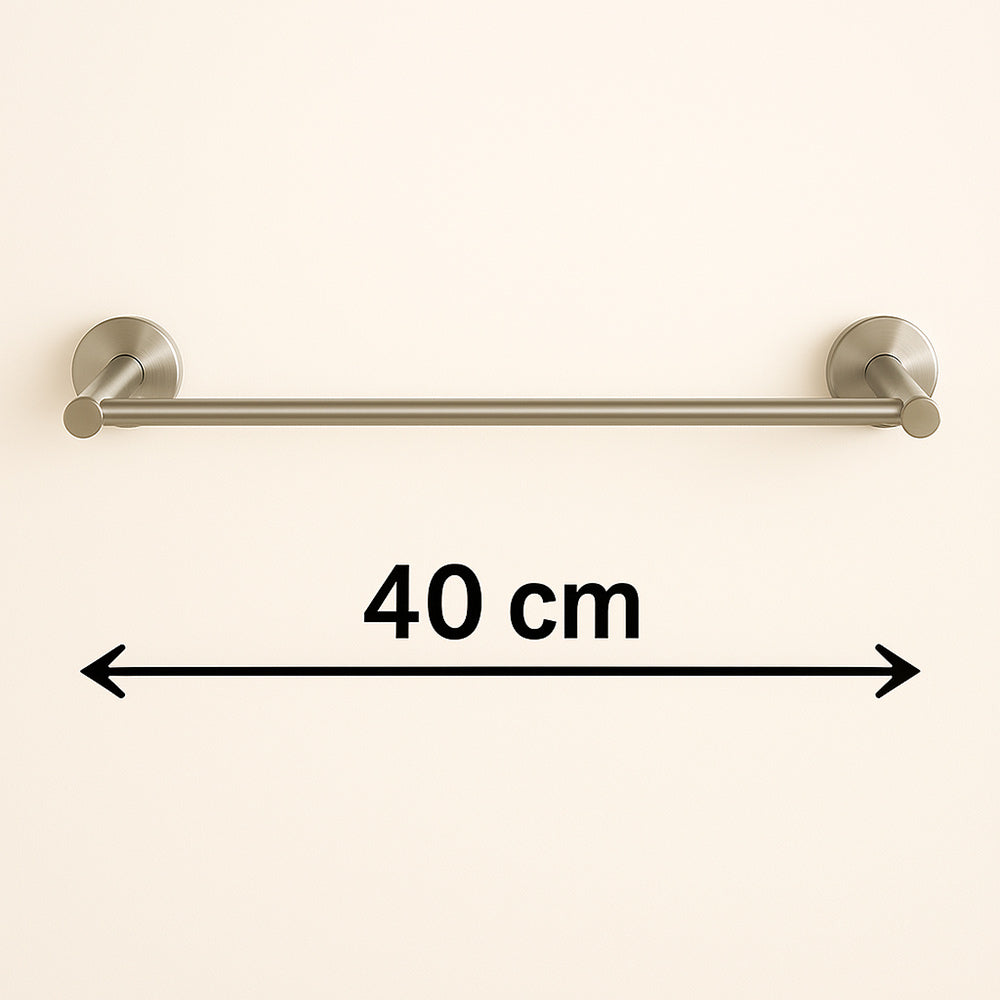Porta asciugamani in acciaio satinato modello Aria, lunghezza 40 o 60 cm - ambraled