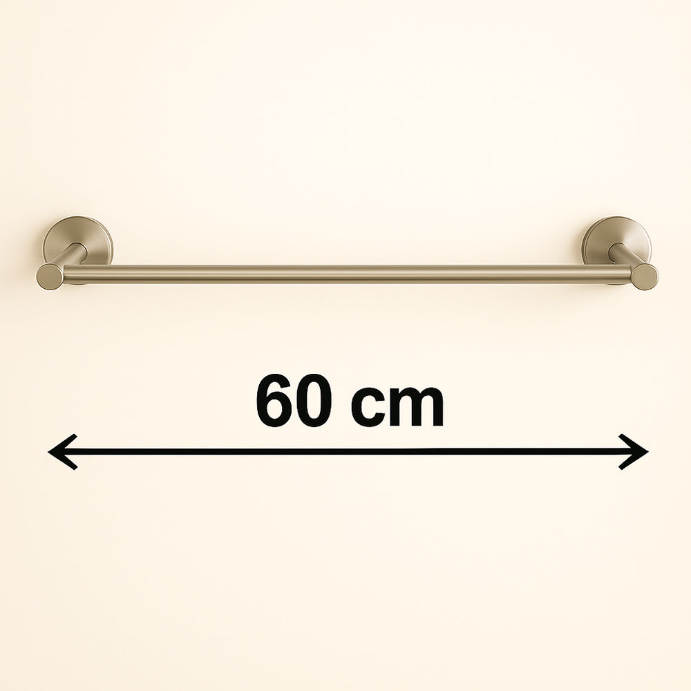Porta asciugamani in acciaio satinato modello Aria, lunghezza 40 o 60 cm - ambraled