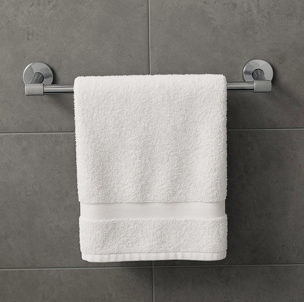 Porta asciugamani in acciaio satinato modello Aria, lunghezza 40 o 60 cm - ambraled