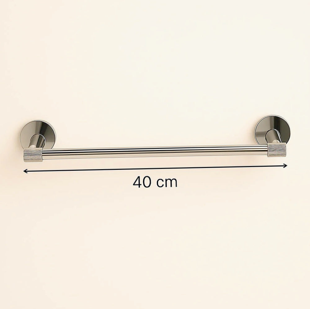 Porta asciugamani in acciaio satinato modello Aria, lunghezza 40 o 60 cm - ambraled