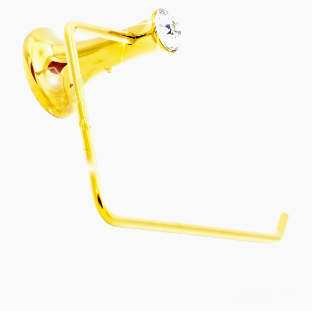 orta asciugamani con anello aperto in acciaio dorato e punto luce - ambraled