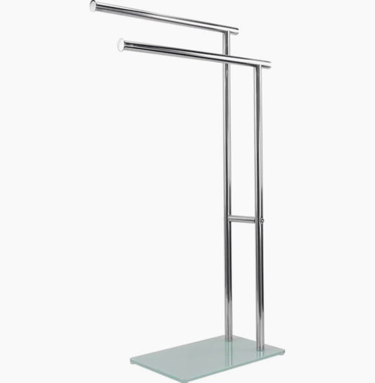Porta asciugamani a 2 braccia da pavimento (pianta appendiabiti) - ambraled