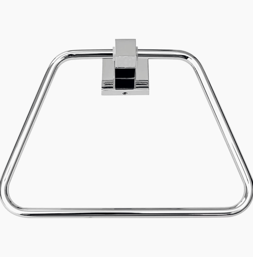 Porta asciugamani ad anello in acciaio con fissaggio versatile - ambraled
