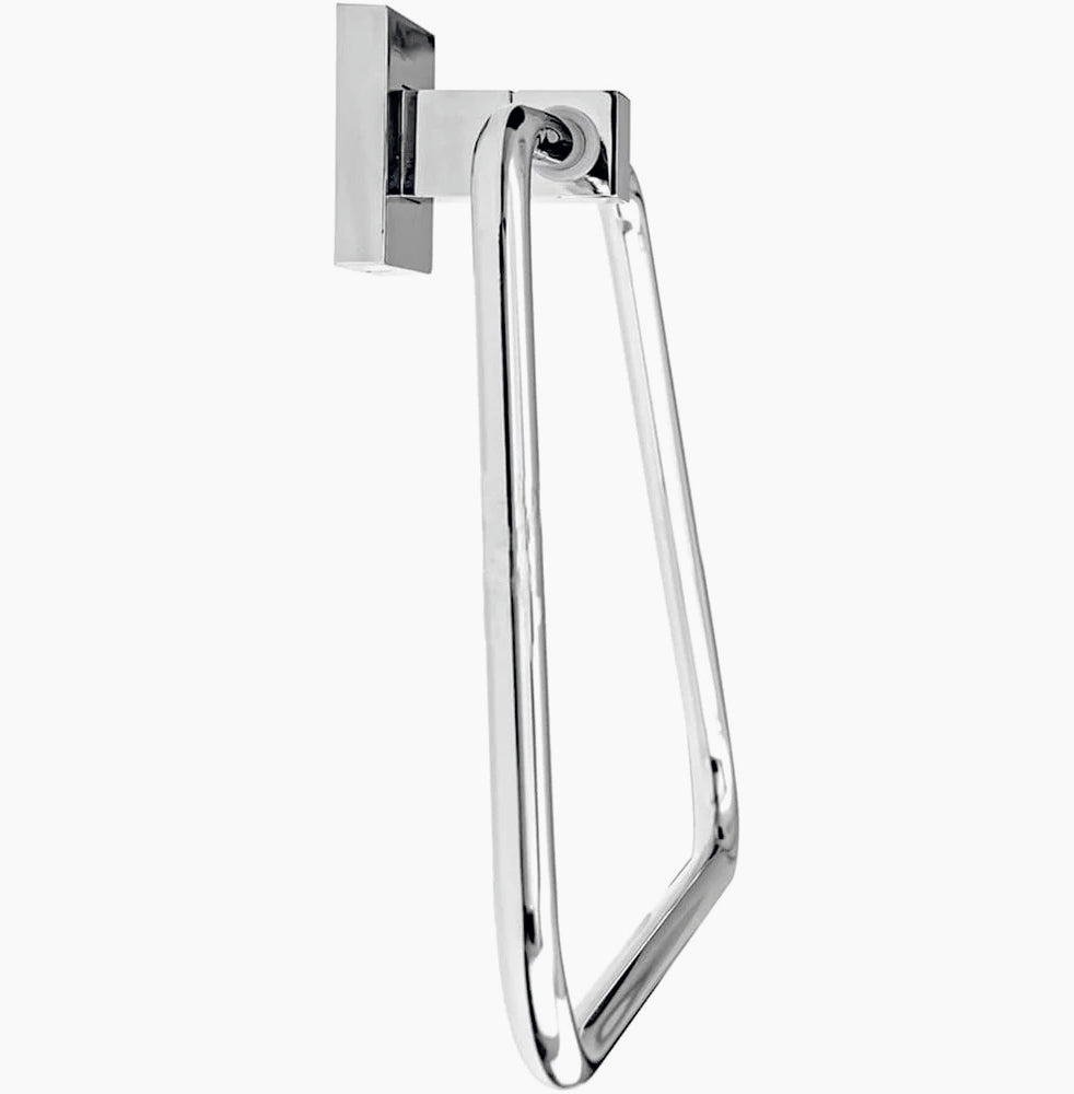 Porta asciugamani ad anello in acciaio con fissaggio versatile - ambraled