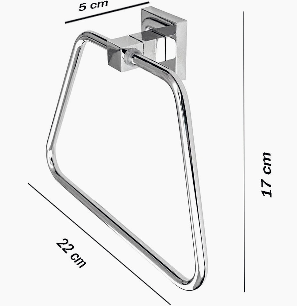 Porta asciugamani ad anello in acciaio con fissaggio versatile - ambraled