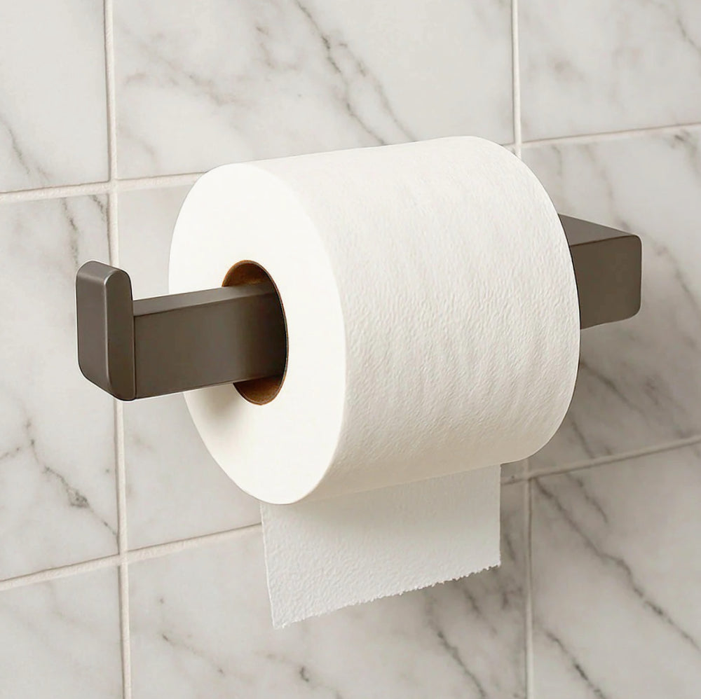 Porta rotolo in acciaio stilizzato per carta igienica, modello Cromia - ambraled