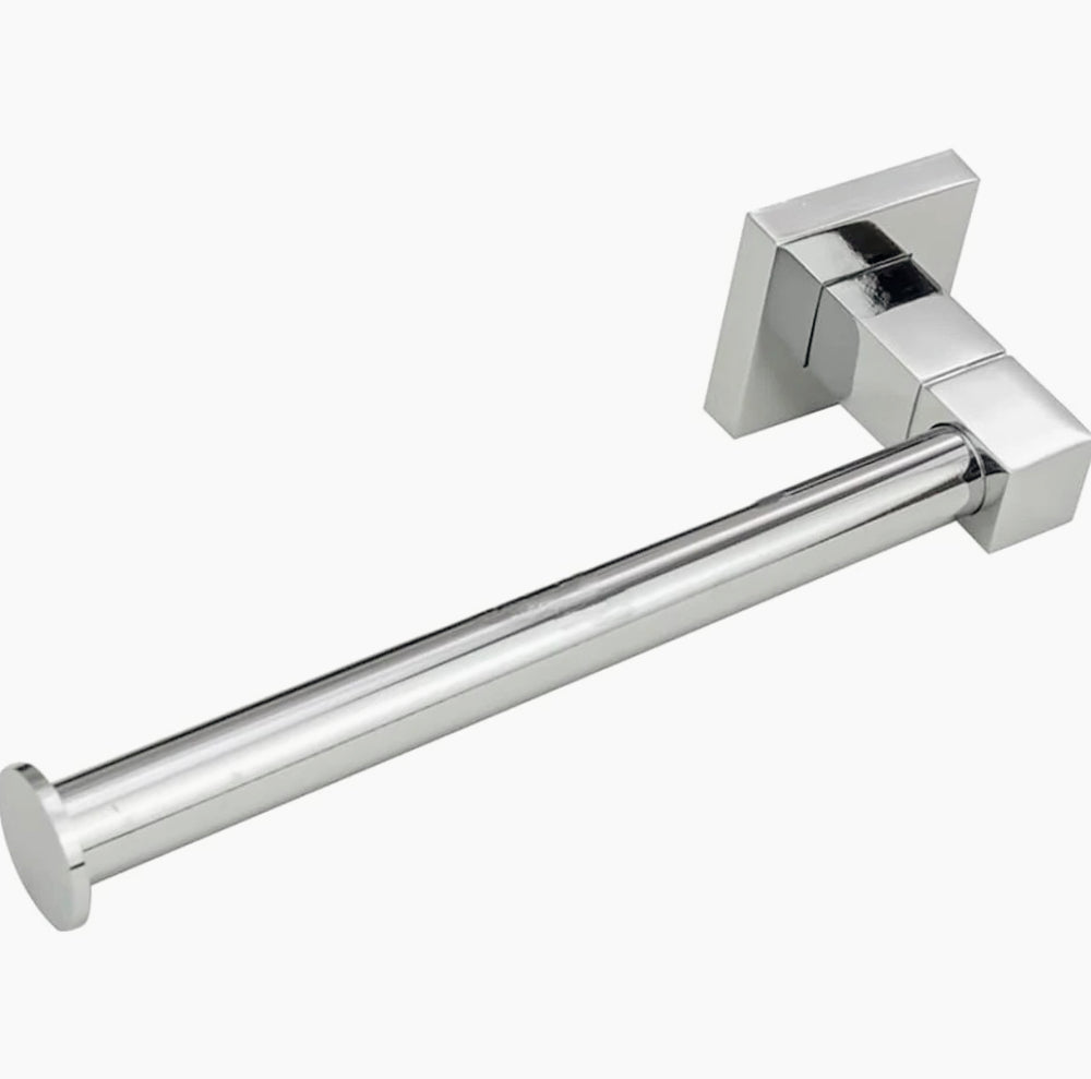 Porta rotolo per carta igienica in acciaio con fissaggio versatile - ambraled