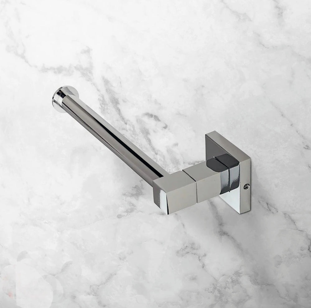 Porta rotolo per carta igienica in acciaio con fissaggio versatile - ambraled