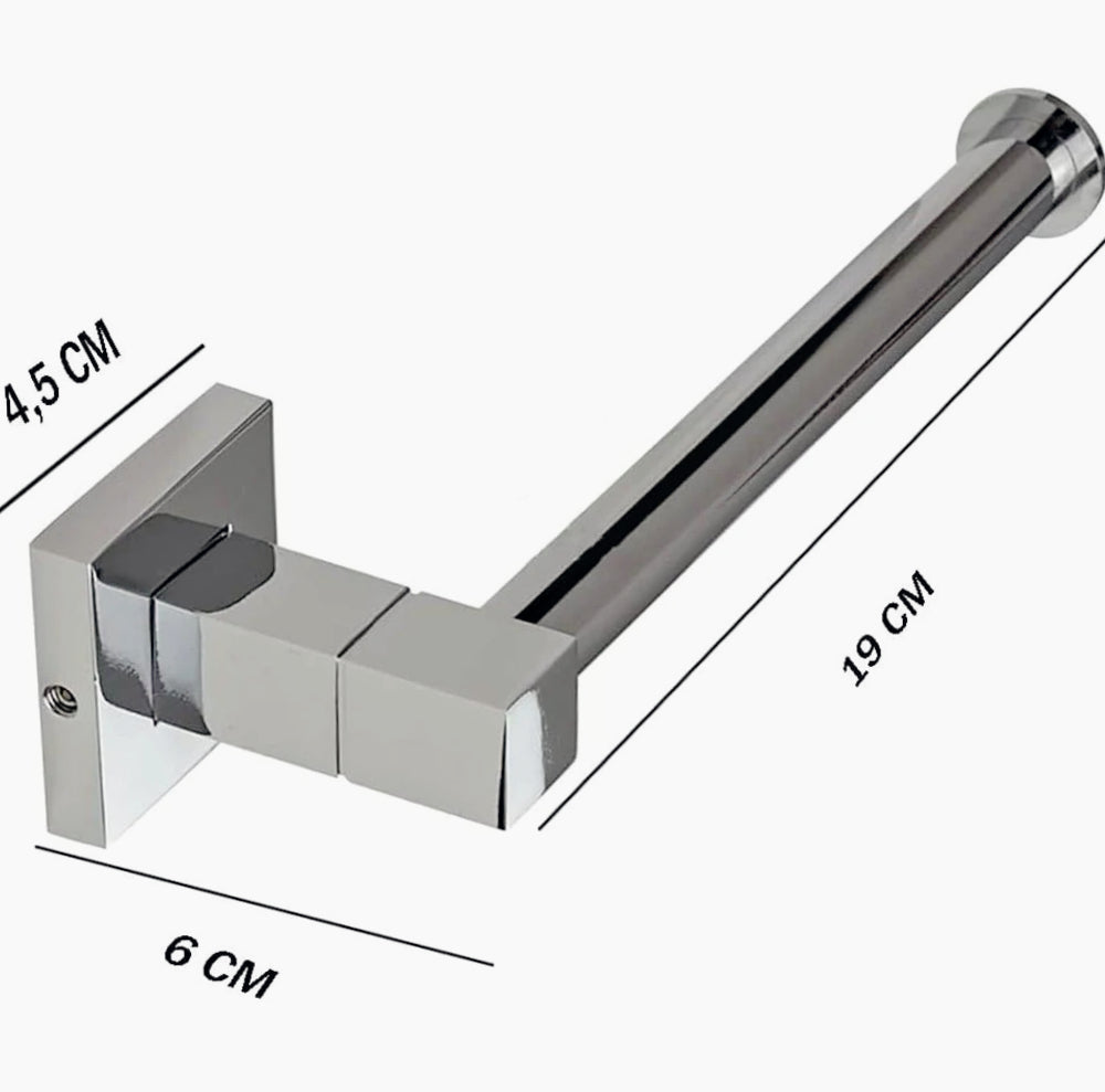 Porta rotolo per carta igienica in acciaio con fissaggio versatile - ambraled