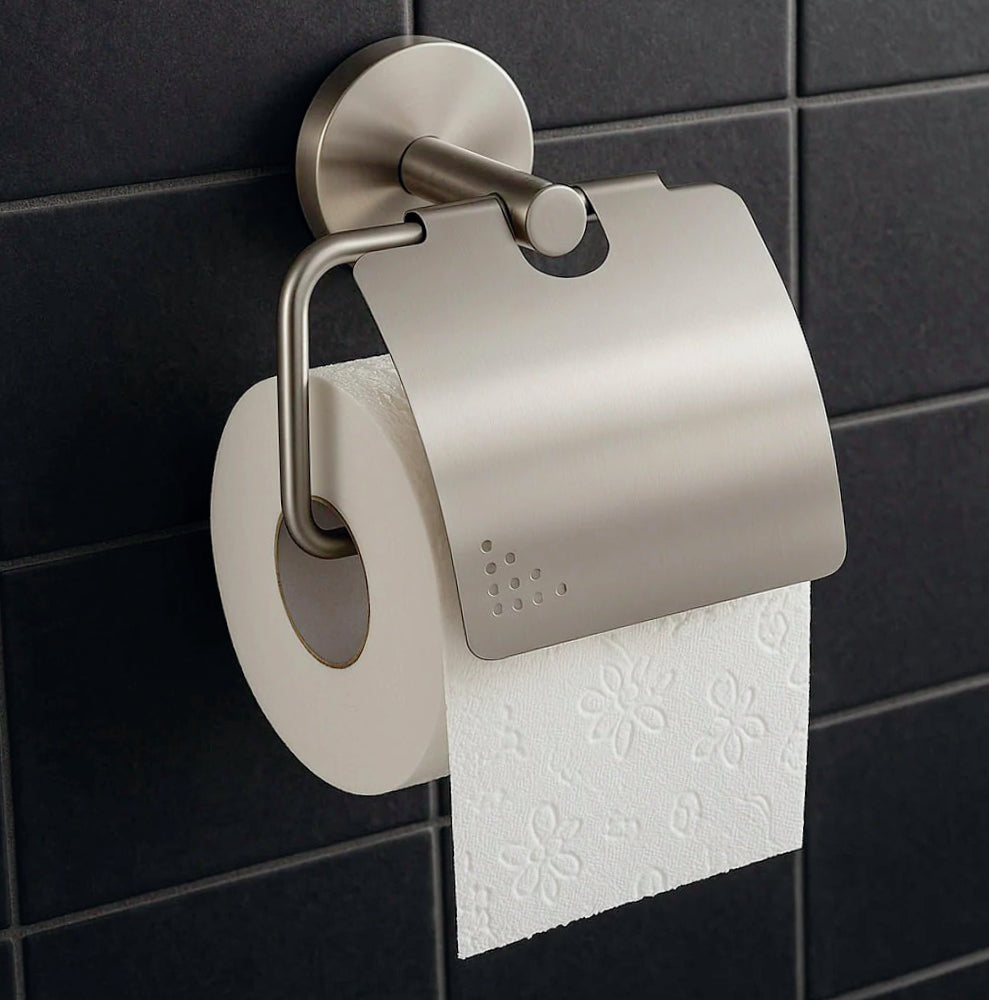 Supporto rotolo carta igienica inox satinato (Aria) - ambraled