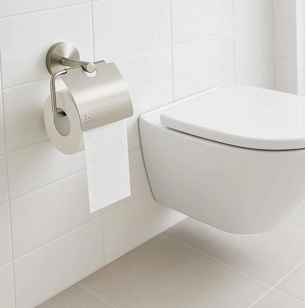 Supporto rotolo carta igienica inox satinato (Aria) - ambraled