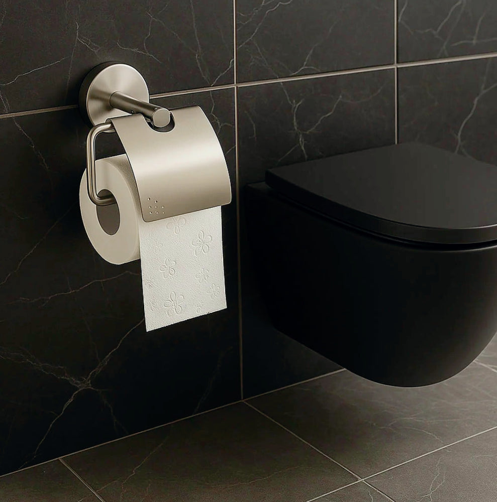 Supporto rotolo carta igienica inox satinato (Aria) - ambraled