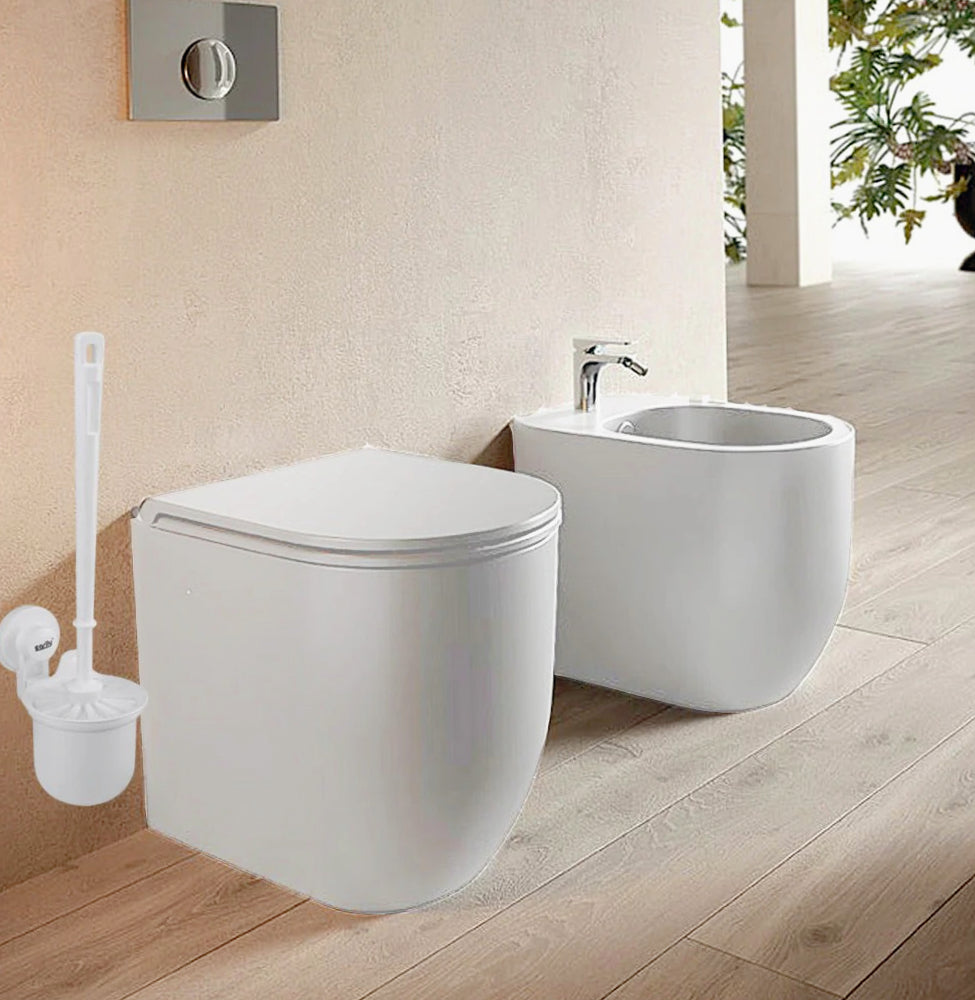 Supporto scopino ventosa muro per bagno - ambraled