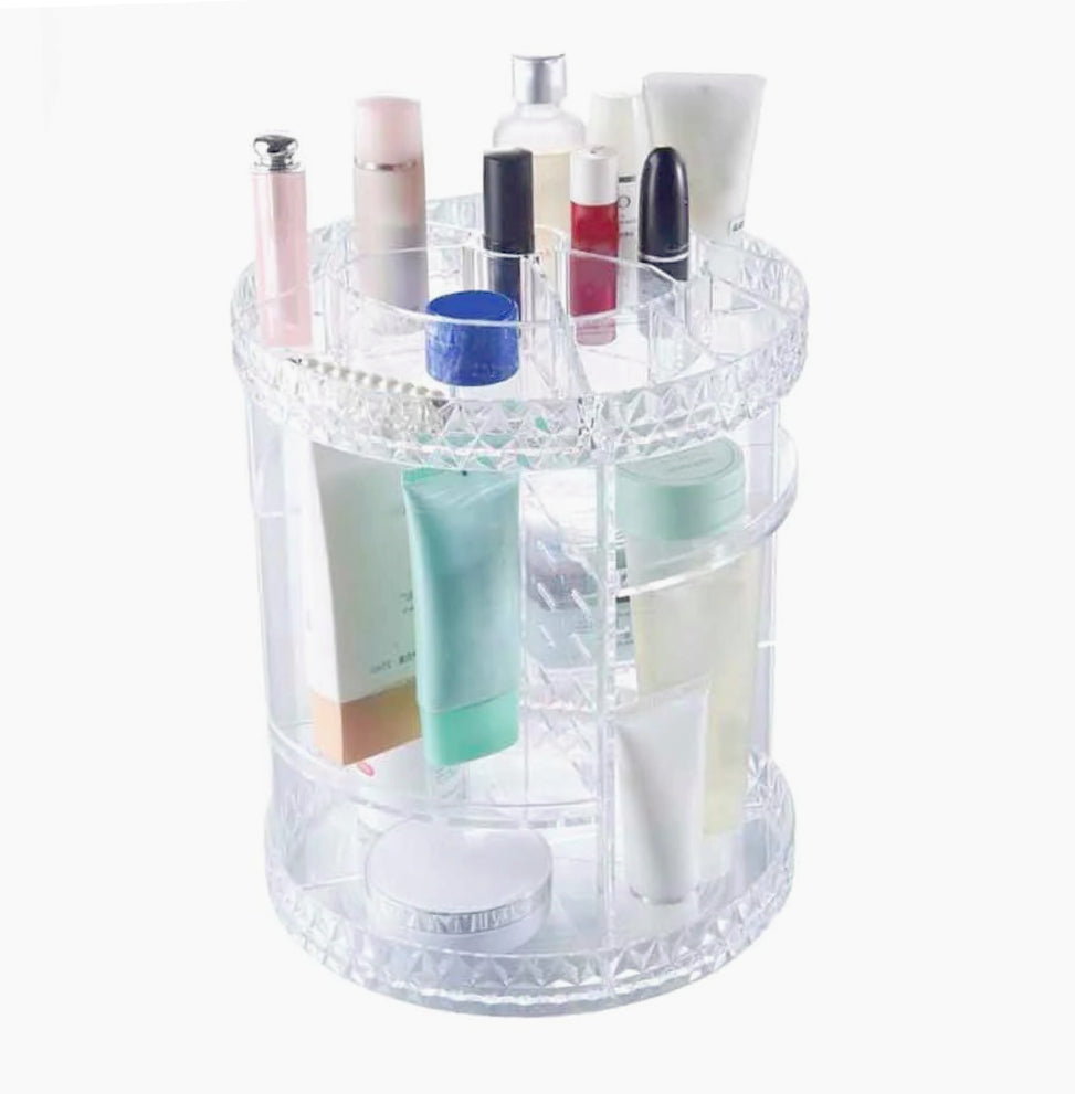 Organizer cosmetici 360° – ABS trasparente 28.5x21.8 cm - ambraled