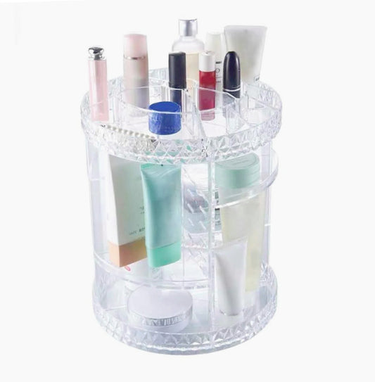 Organizer cosmetici 360° – ABS trasparente 28.5x21.8 cm - ambraled