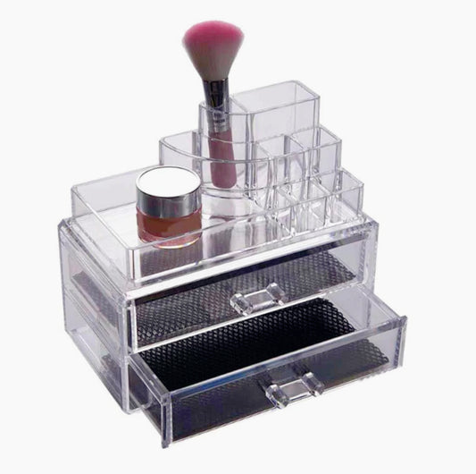 Organizer cosmetici 8 scomparti – trasparente con cassetti - ambraled