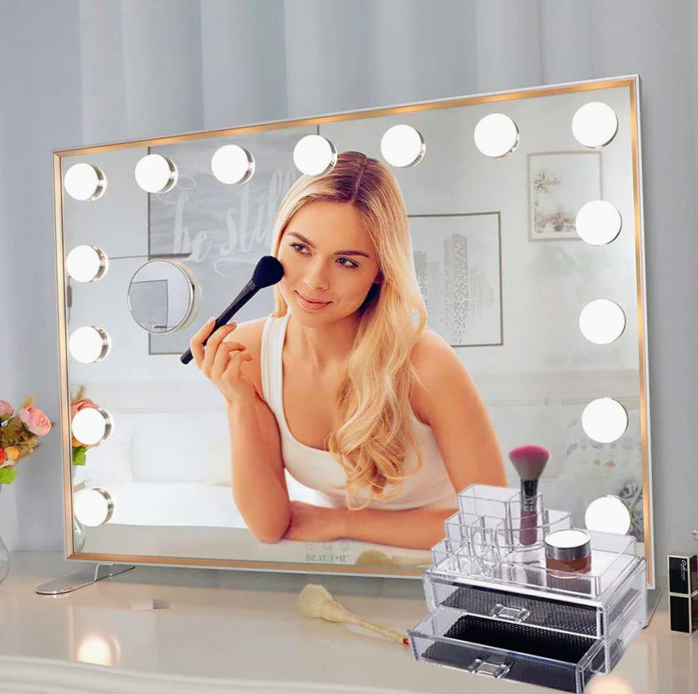 Organizer cosmetici 8 scomparti – trasparente con cassetti - ambraled