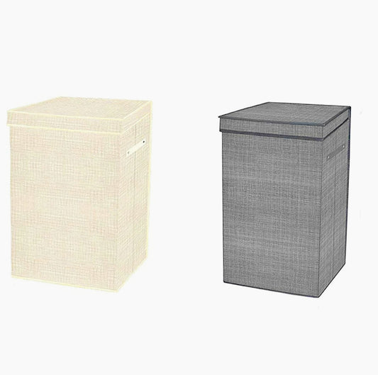 Contenitore portabiti pieghevole in tessuto (beige/grigio) - ambraled
