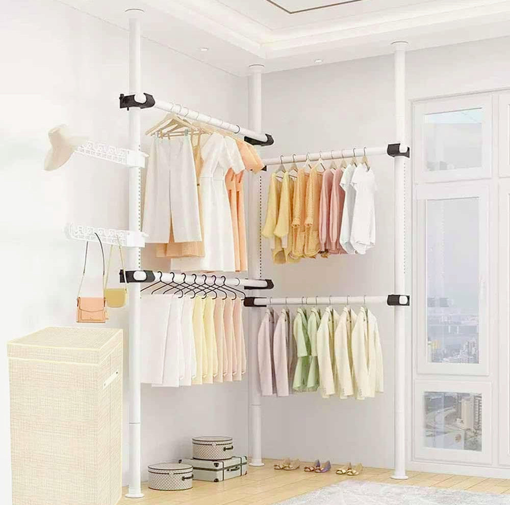 Contenitore portabiti pieghevole in tessuto (beige/grigio) - ambraled